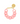 Flat Chain Bracelet - Neon pink marble